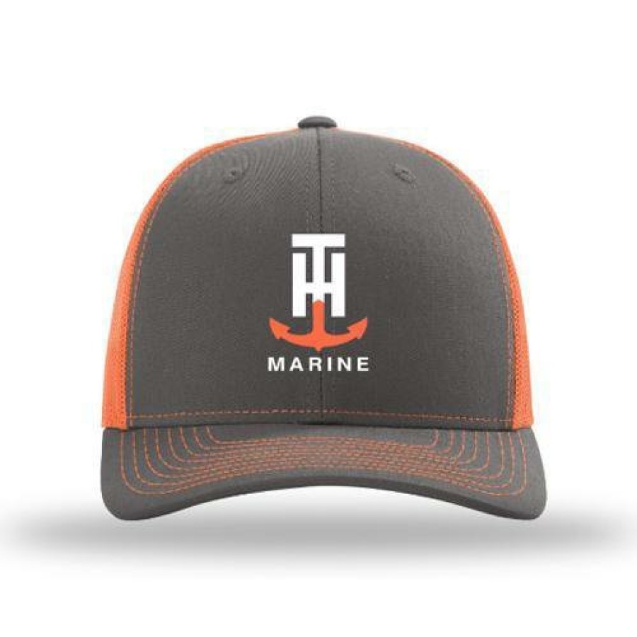 T-H Marine Neon Orange Logo Snapback Hat Hats