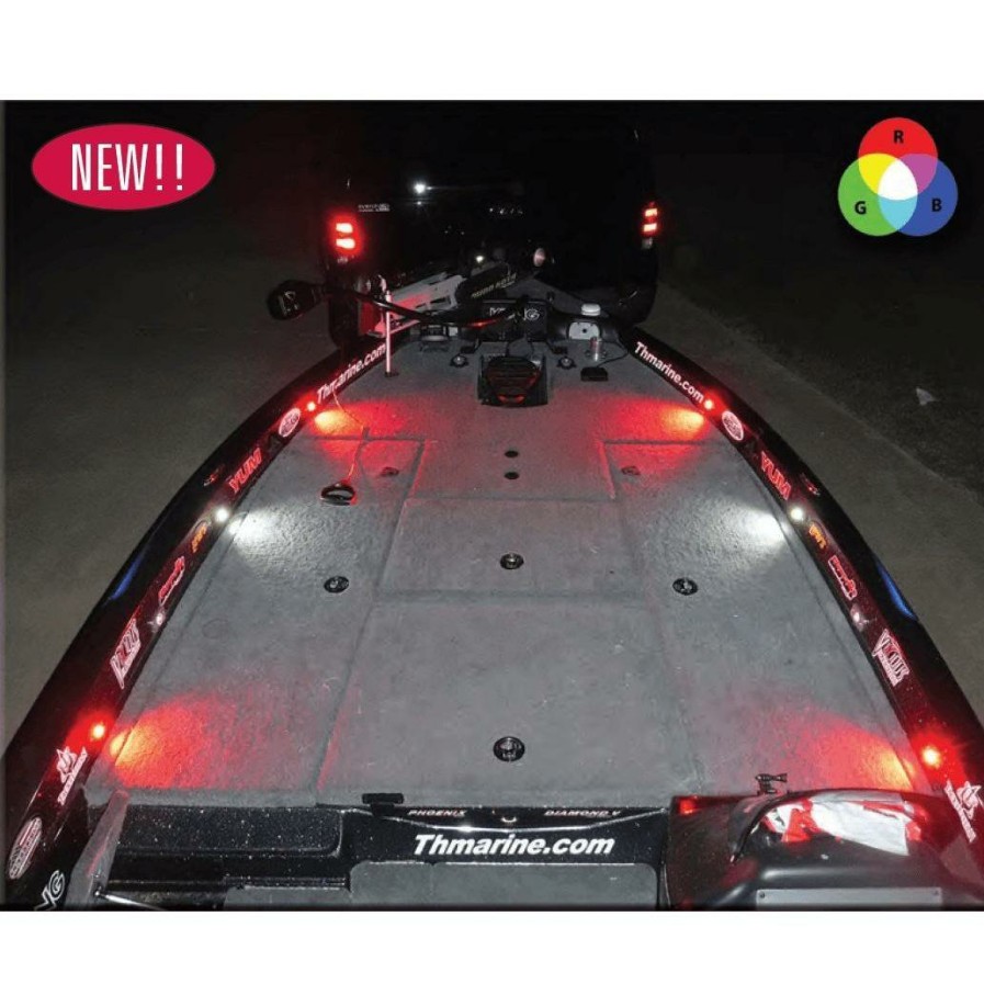 T-H Marine 2 Pack High Intensity Led Oval Courtesy Light / Rock Light Kits Kayak Essentials